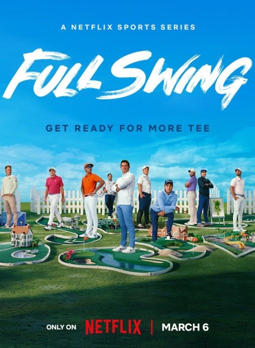 Meilleurs films et séries de golf affiche de la série Full Swing Netflix