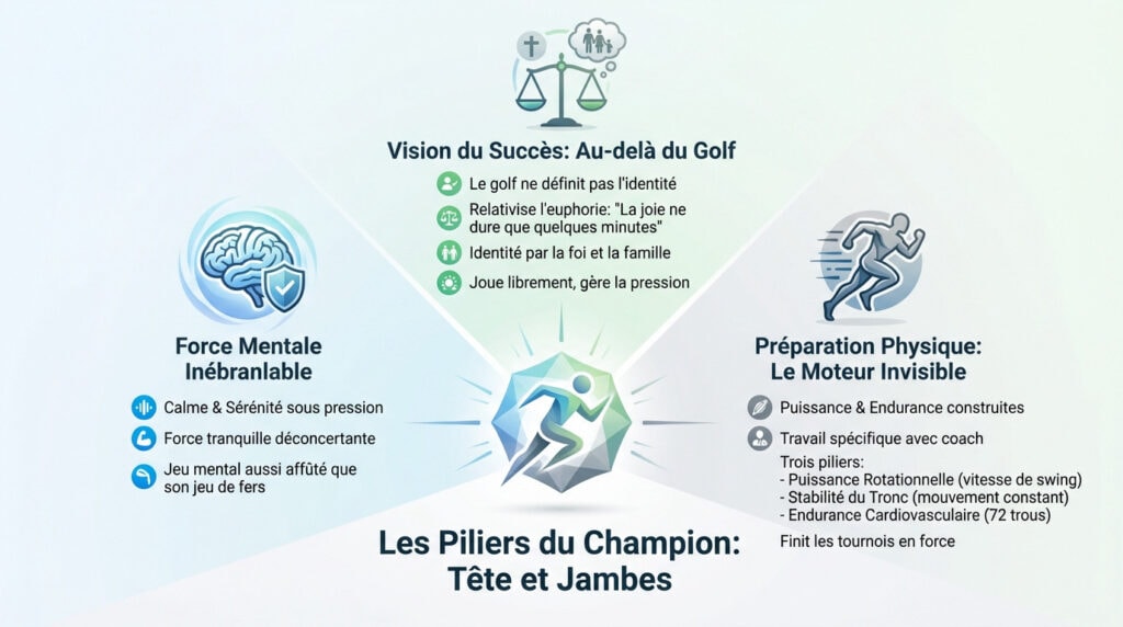 Scottie Scheffler préparation physique et mentale sur le parcours