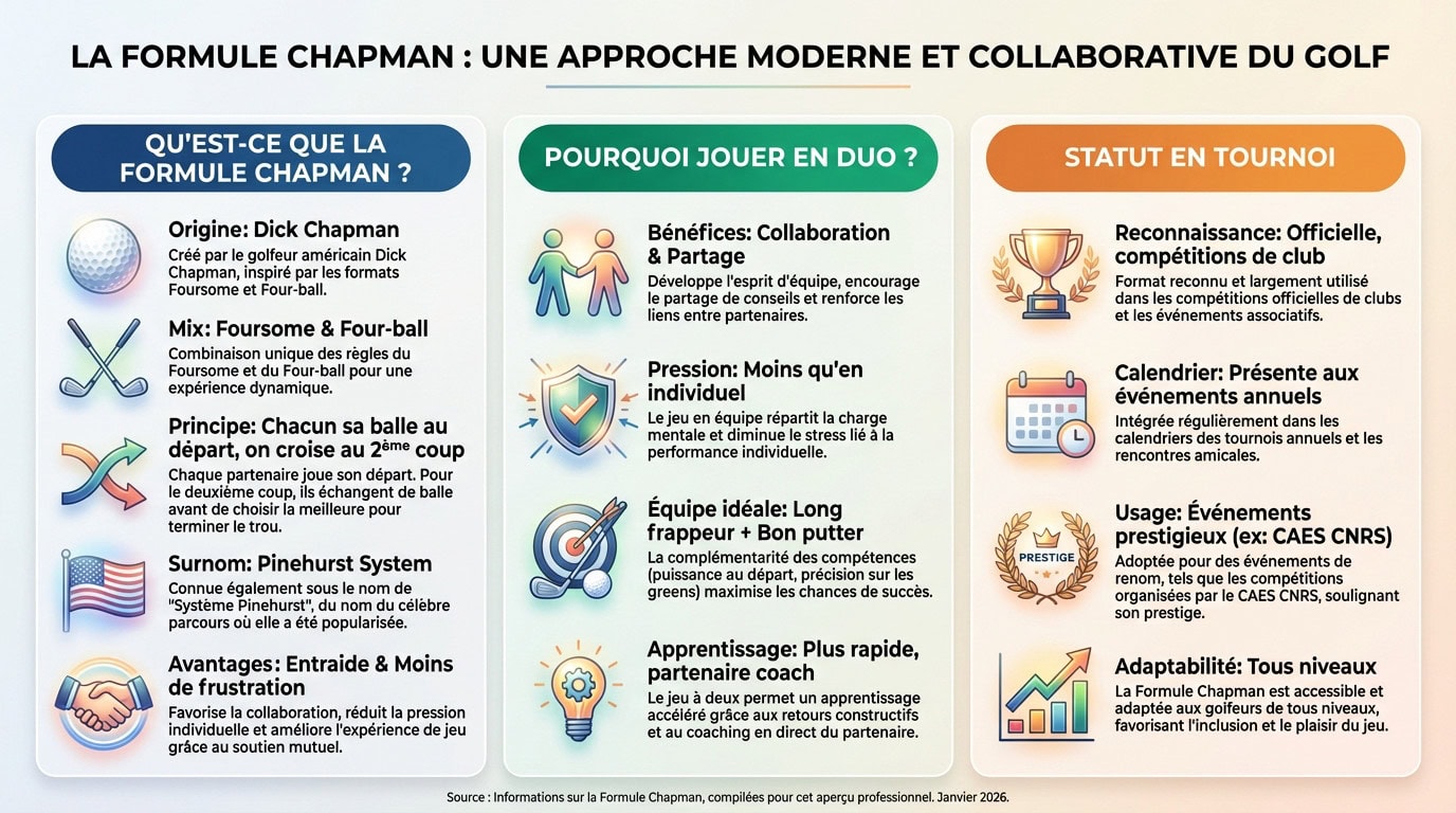La formule Chapman au golf règles, score et stratégie [2026