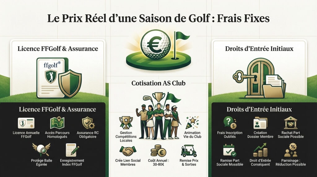 Détail des coûts et des équipements pour évaluer le prix d'une saison de golf