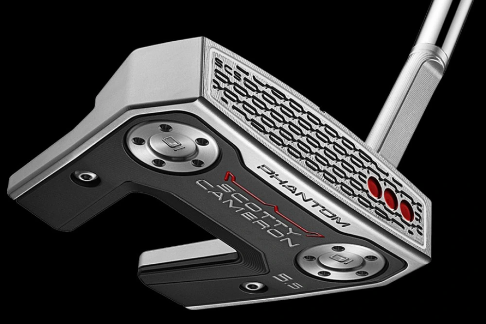 Putter Scotty Cameron Phantom 5.5 maillet wingback avec jet neck et fraisage chain-link