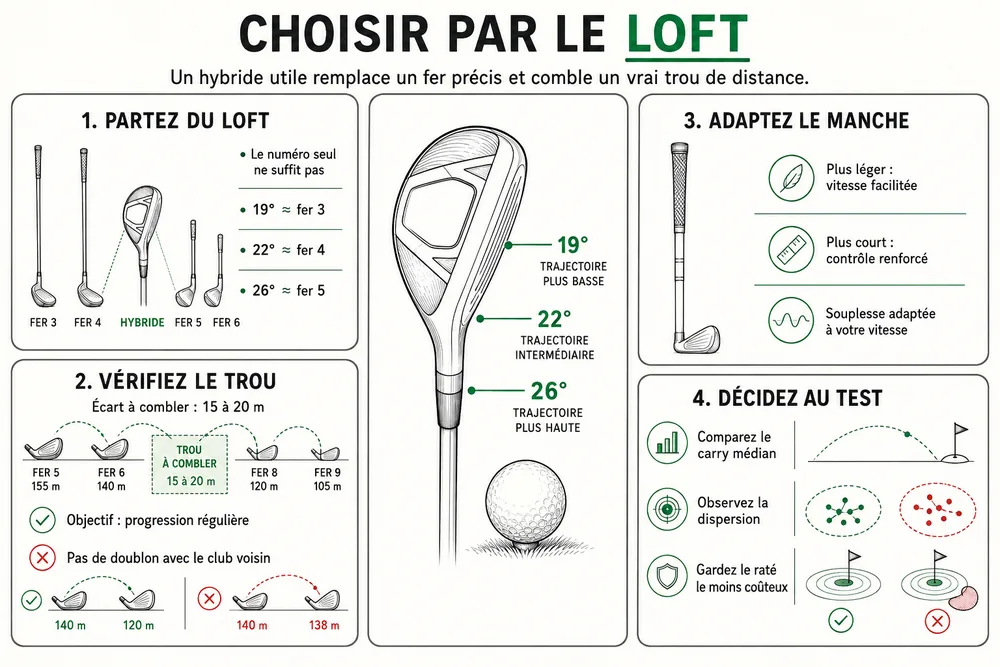 CHOISIR PAR LE LOFT. Un hybride utile remplace un fer précis et comble un vrai trou de distance.
